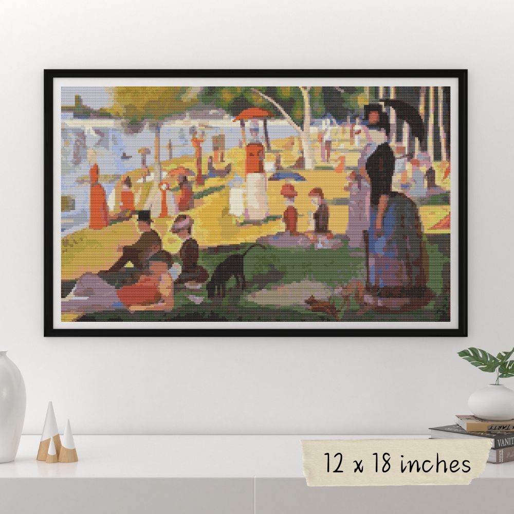 A Sunday Afternoon on the Island of La Grande Jatte Cross Stitch Kit by Georges Seurat