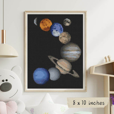 Solar System Cross Stitch Pattern