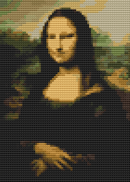 Mona Lisa Mini Cross Stitch Pattern by Leonardo da Vinci