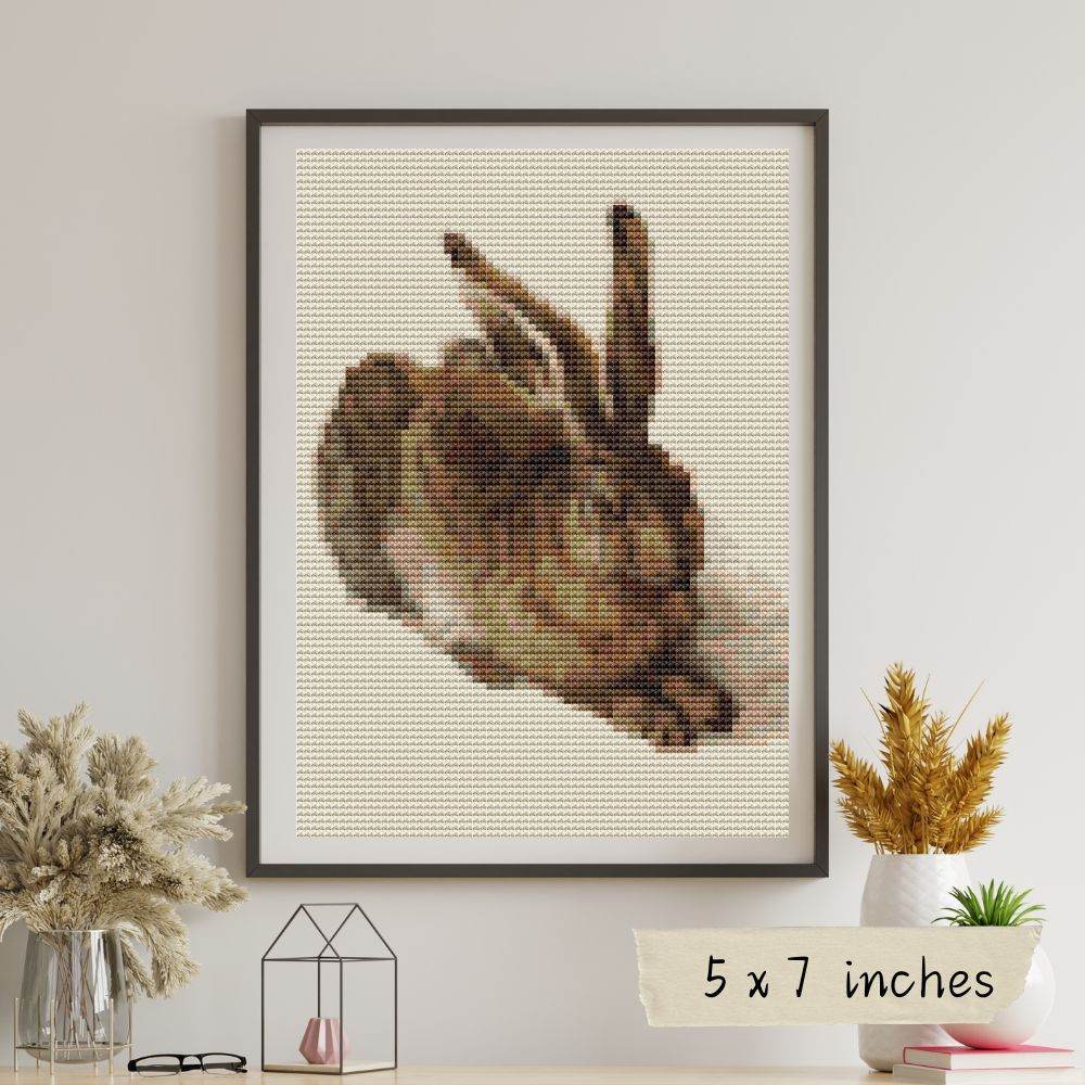 The Young Hare Mini Cross Stitch Pattern by Albrecht Durer