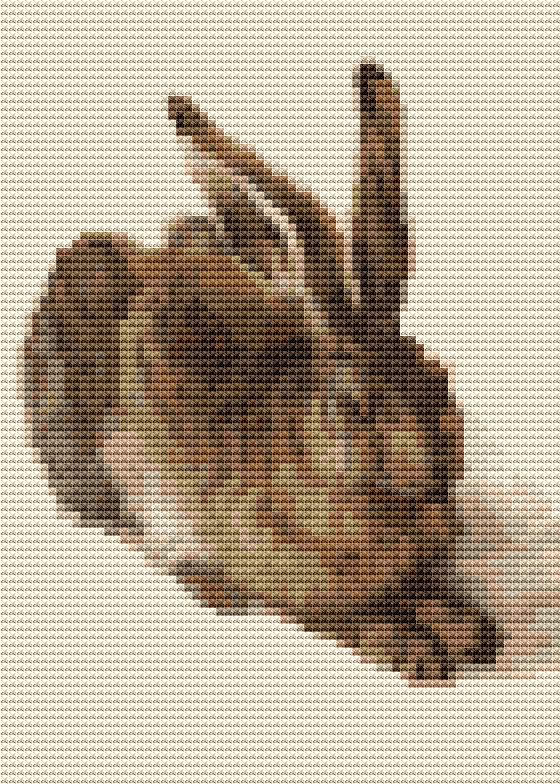 The Young Hare Mini Cross Stitch Pattern by Albrecht Durer