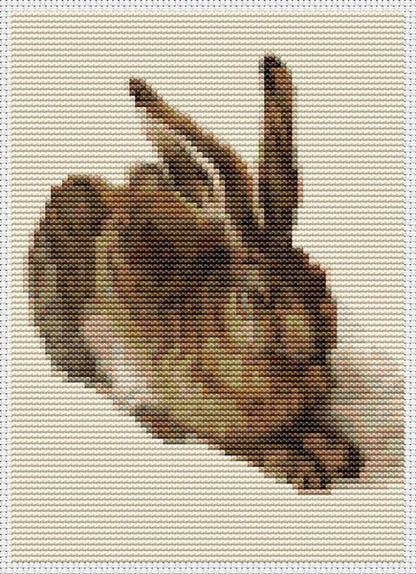 The Young Hare Mini Counted Cross Stitch Pattern | Albrecht Durer