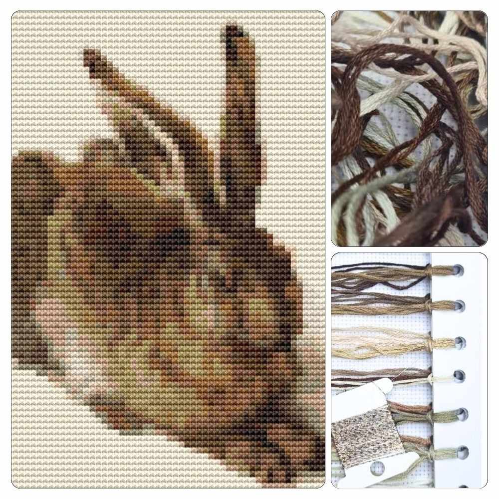 The Young Hare Mini Cross Stitch Kit