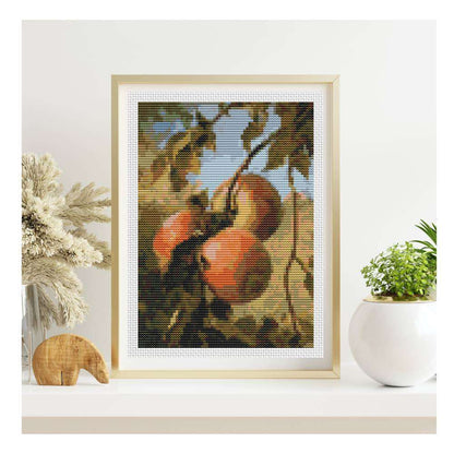 Apples Mini Counted Cross Stitch Pattern | Thomas Worthington Wittredge