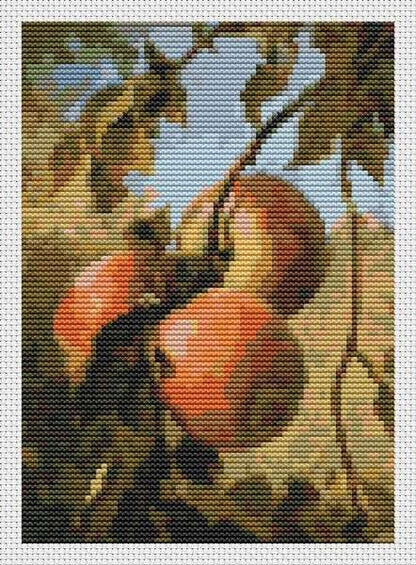 Apples Mini Counted Cross Stitch Pattern | Thomas Worthington Wittredge