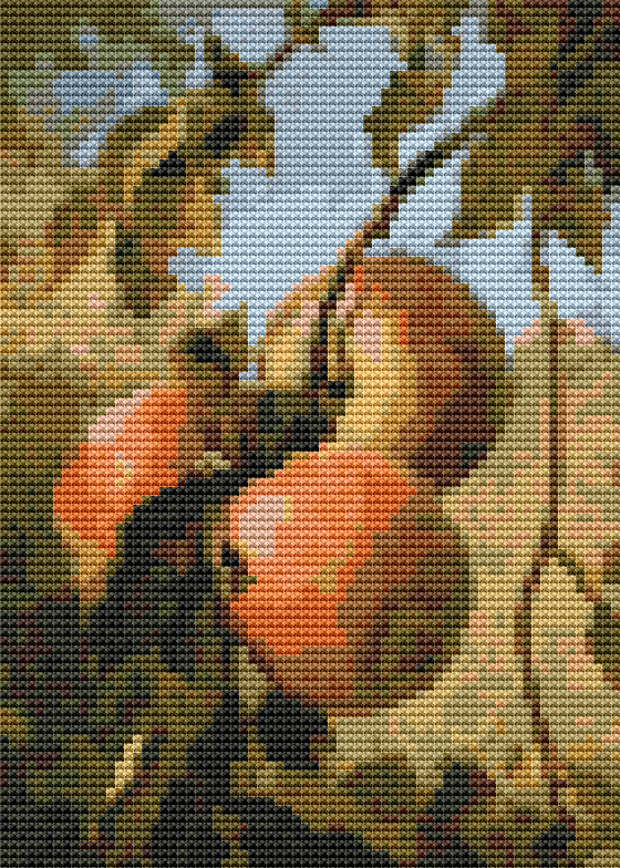 Apples Mini Cross Stitch Pattern by Thomas Worthington Wittredge