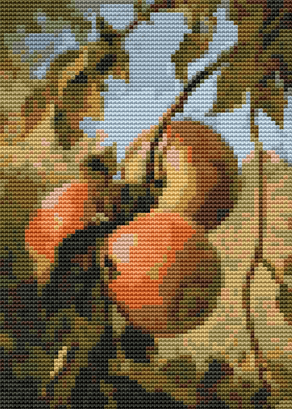Apples Mini Cross Stitch Pattern by Thomas Worthington Wittredge