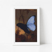 Blue Morpho Butterfly Mini Cross Stitch Kit - Mini Cross Stitch Kit - Martin Johnson Heade