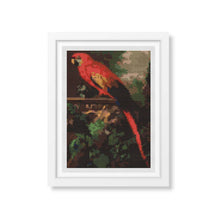 A Scarlet Macaw in a Landscape Mini Counted Cross Stitch Kit | Jakob Bogdany