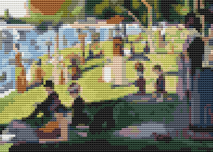 A Sunday Afternoon Mini Cross Stitch Pattern by Georges Seurat