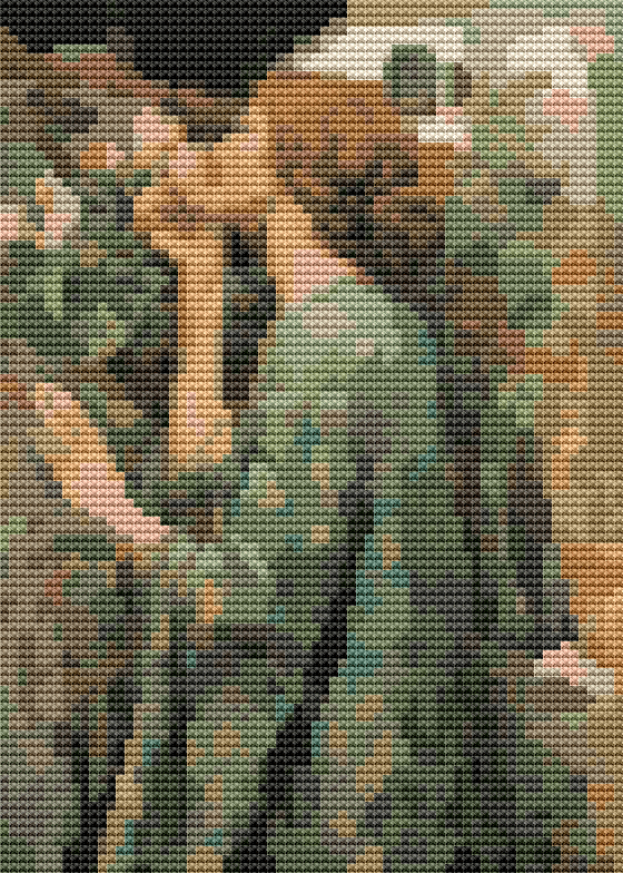 My Sweet Rose Mini Cross Stitch Pattern by John William Waterhouse