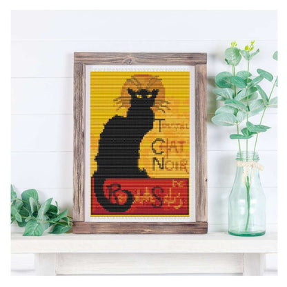 Chat Noir Mini Counted Cross Stitch Kit | The Art of Stitch