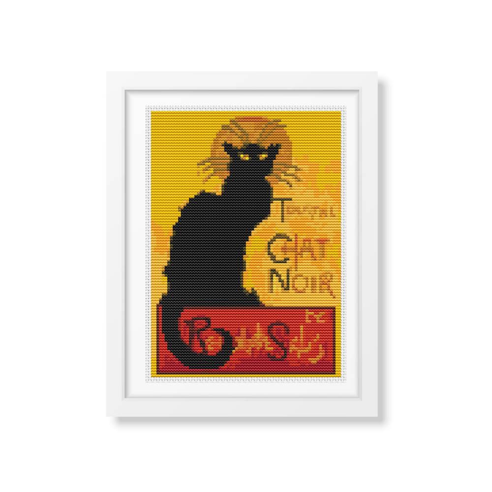 Chat Noir Mini Counted Cross Stitch Kit | The Art of Stitch