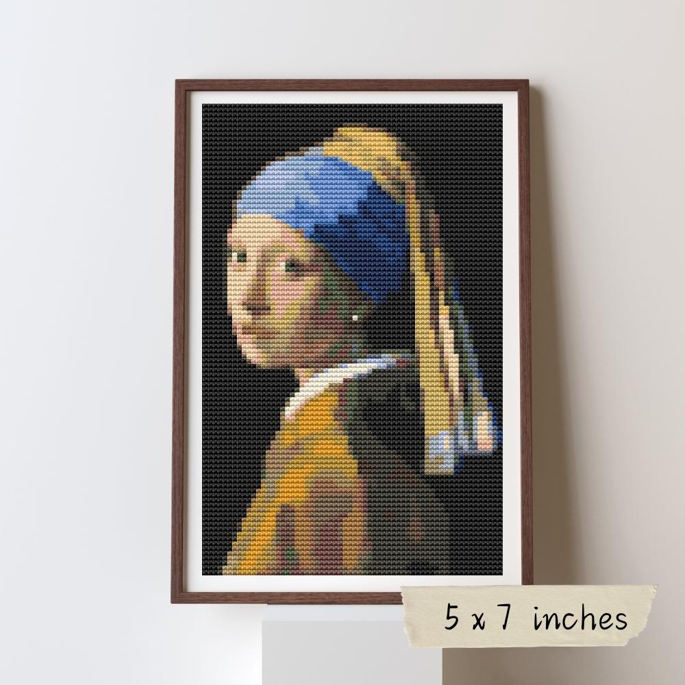 The Girl with the Pearl Earring Mini Cross Stitch Kit