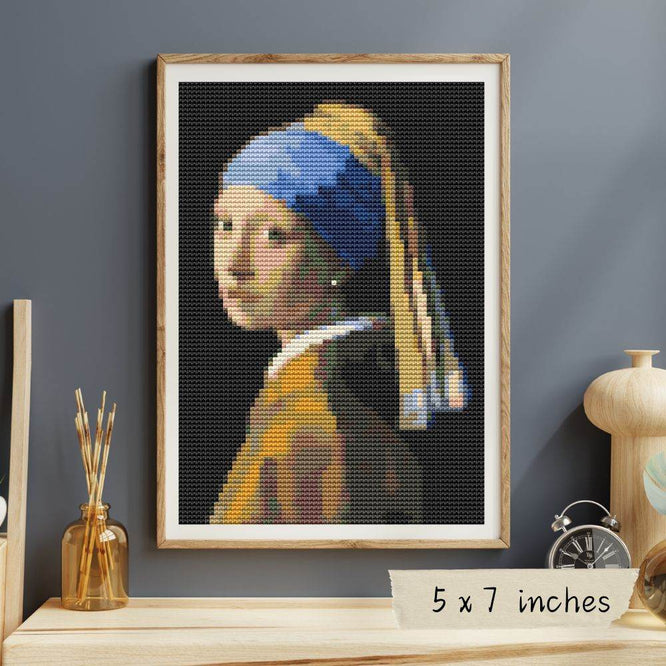 The Girl with the Pearl Earring Mini Cross Stitch Pattern