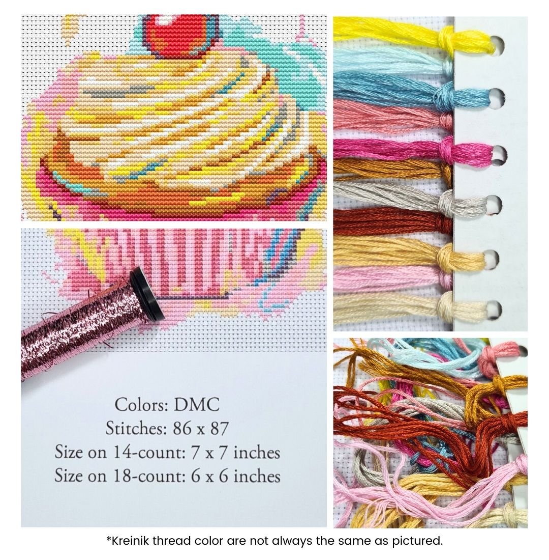 Yummy Cupcake Counted Cross Stitch Kit | The Art of Stitch