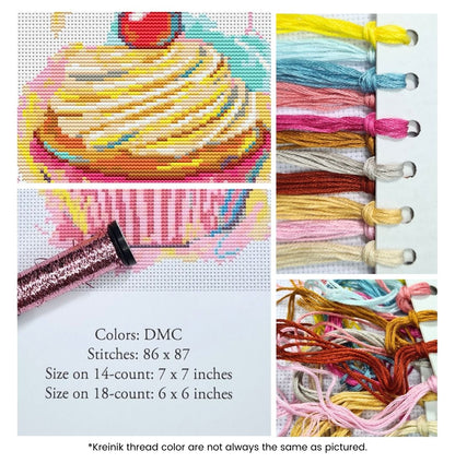 Yummy Cupcake Counted Cross Stitch Kit | The Art of Stitch