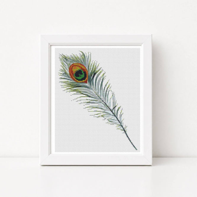Set Sulam Silang Mini Peacock Feather
