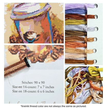 Latte anyone Counted Cross Stitch Kit | The Art of Stitch