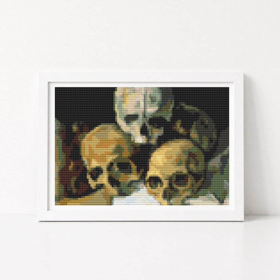 Pyramid of Skulls Mini Cross Stitch Pattern