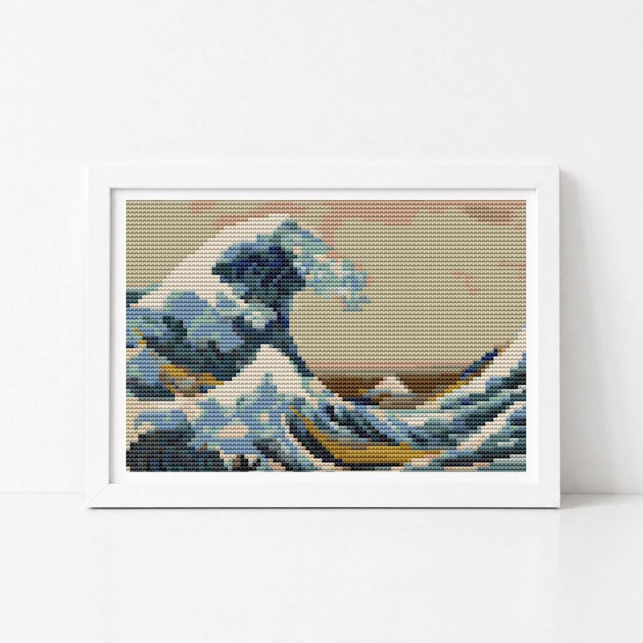 The Great Wave off Kanagawa Mini Cross Stitch Pattern