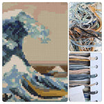 The Great Wave off Kanagawa Mini Cross Stitch Kit
