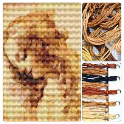 A Woman's Head Mini Cross Stitch Kit