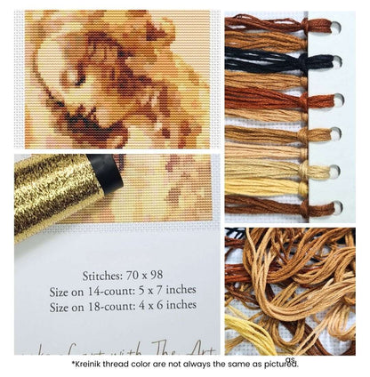 A Woman's Head Mini Counted Cross Stitch Kit | Leonardo da Vinci