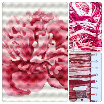 Peony Cross Stitch Kit
