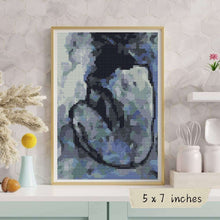 Blue Nude Mini Cross Stitch Kit