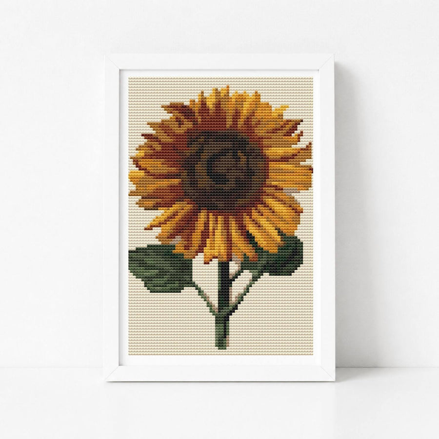 Sunflower Mini Cross Stitch Pattern