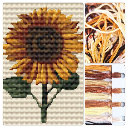 Sunflower Mini Cross Stitch Kit by Daniel Froeschl