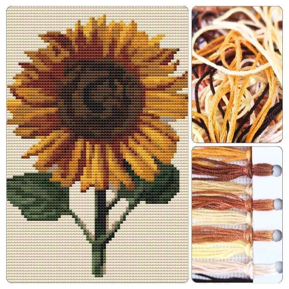 Sunflower Mini Cross Stitch Kit