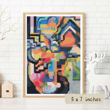 Colored Composition Homage Mini Cross Stitch Kit