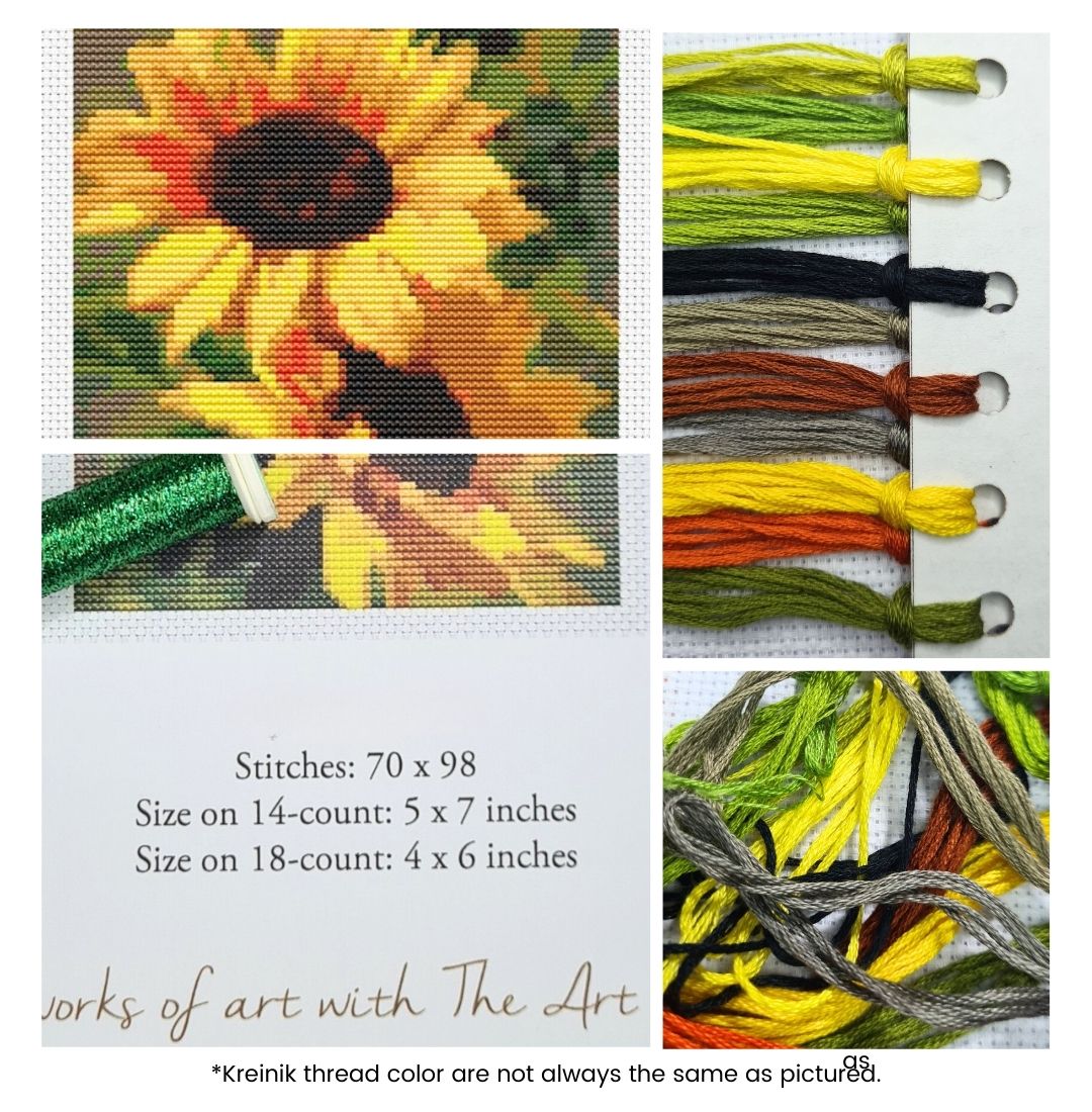 Sunflowers Mini Cross Stitch Kit | Catharina Klein