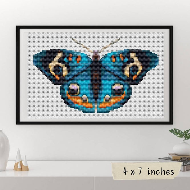 The Blue Butterfly Mini Cross Stitch Kit
