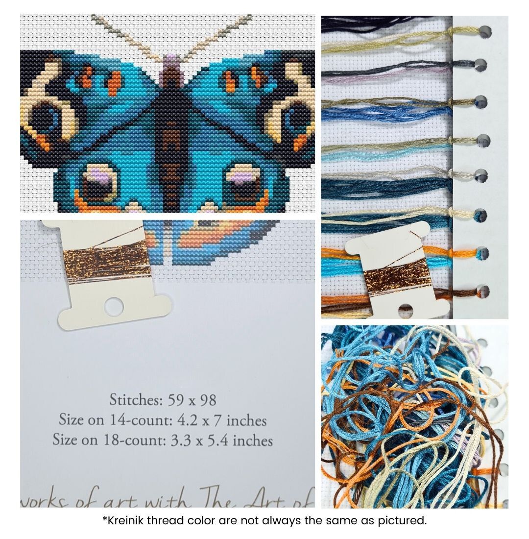 The Blue Butterfly Cross Stitch Kit | The Art of Stitch