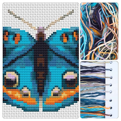 The Blue Butterfly Mini Cross Stitch Kit