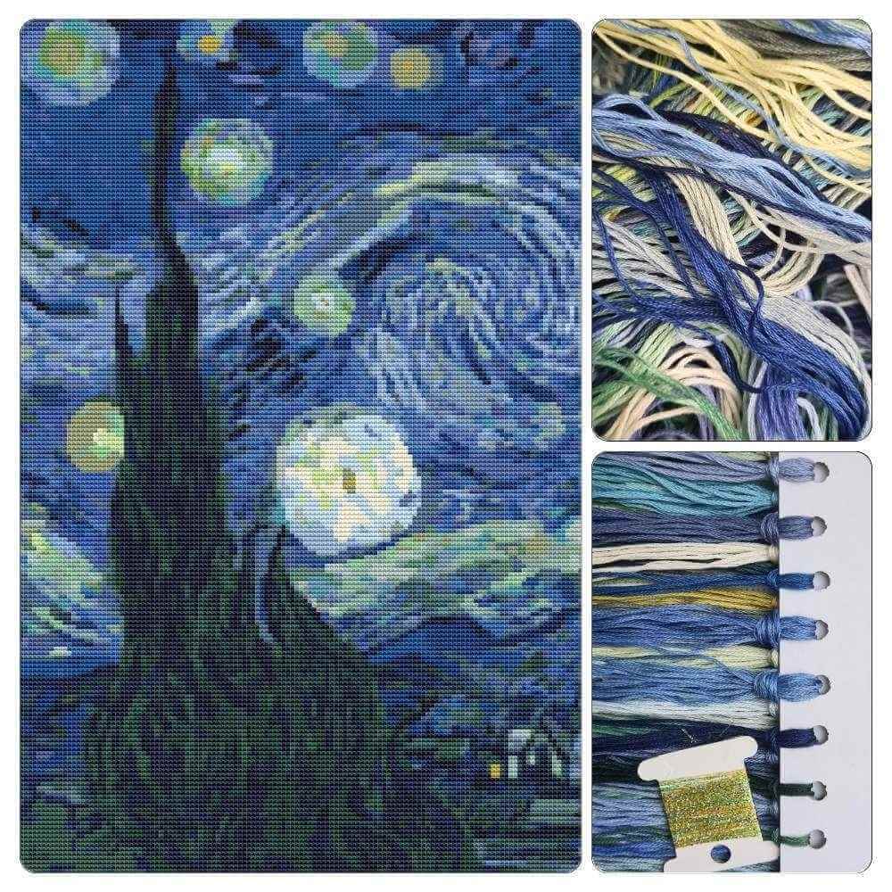 The Starry Night Cross Stitch Kit