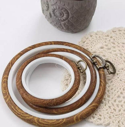 Faux Wood Plastic Hoop