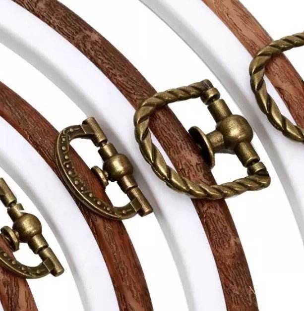 Faux Wood Plastic Hoops by Supplies