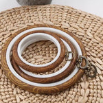Faux Wood Plastic Hoops by Supplies